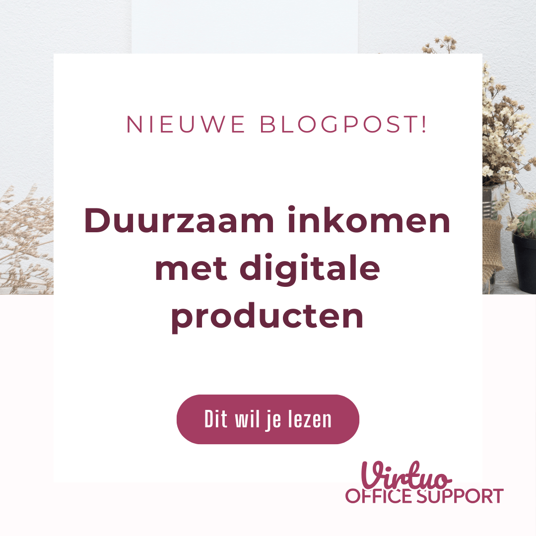 Duurzaam inkomen met digitale producten